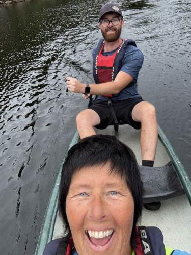 Selfiedronninga Nina måtte selvfølgelig dokumentere at hun også var med på tur. 